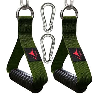 Imagem de Vigoog Acessórios de alças de ginástica resistentes para máquina de cabos, faixa de resistência, sistema de polia, equipamento de exercícios domésticos, compatível com Bowflex, Total e Smith (verde