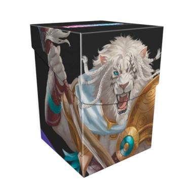 Imagem de Ultra Pro - Foundations Ajani 100+ Deck Box Light for Magic: The Gathering, recipiente de armazenamento MTG, protetor de baralho, organizador de cartões, armazenamento de cartas colecionáveis, arte