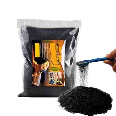 Imagem de BNOSDM Réptil, areia, dragões barbudos, substrato, areias, lagarto, terrário, cama, deserto, mistura para cobras, lagartixas, camaleão, tartaruga, sapos, escorpião, invertebrados, anfíbios (preto)