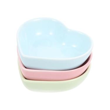 Imagem de POPETPOP Tigela de comida para hamster, cerâmica, alimentador de animais de estimação em forma de coração, quantidade suficiente, tamanho compacto, ampla aplicação