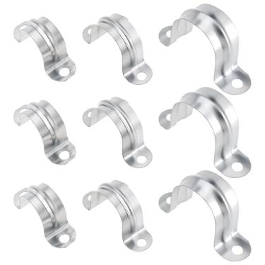 Imagem de SING F LTD 90 peças de clipes de sela de conduíte elétrico braçadeira de cartão de sela de metal para gerenciamento de conduítes e tubos em instalações elétricas (20 mm, 25 mm, 32 mm)
