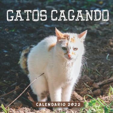 Imagem de Gatos Cagando Calendario 2022: Calendario 12 meses 2022-8.5 x 8.5 in cuando está cerrado y 8.5 x 17.0 in abierto.- Organización y Planificación - Perfecto como regalos, suministros de oficina