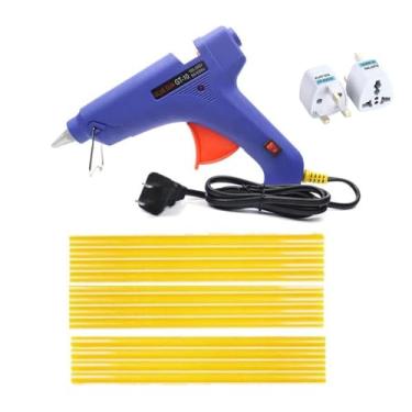 Imagem de Pistola de cola quente, pistola de cola de 100 watts, ferramenta profissional de reparo de amassados sem pintura, pistola de cola quente de alta temperatura com 12 varas de cola de 11 mm x 270 mm para