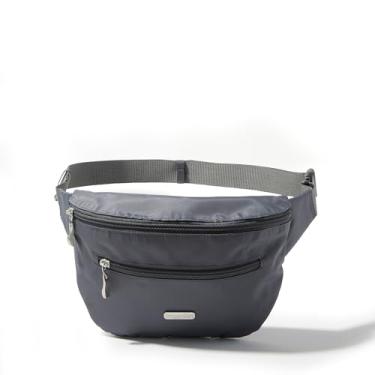 Imagem de Baggallini Bolsa de cinto Essential – 48,2 cm L x 15,24 cm (A), alça ajustável com compartimentos para cartões RFID, Cinza carvão, Bolsa de cinto essencial
