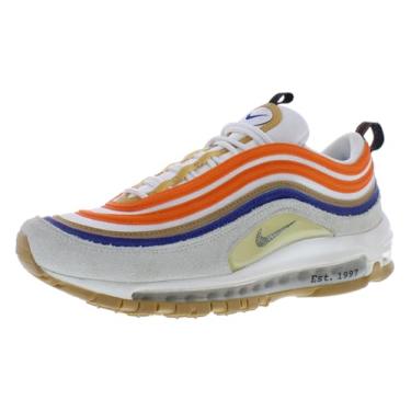 Imagem de Nike Tênis masculino Air Max 97 SE, Summit White Safety Orange Lemon Wash Preto, 39