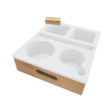 Imagem de WeiLaiKeQi Suporte de copo do sofá bandeja organizador multifuncional bonfixe suporte de copo do carro bandeja suporte de bebida, para o quarto cozinha, Branco