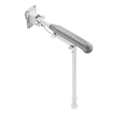 Imagem de Compacto Atualizar trilhos de segurança do banheiro Barra de segurança do banheiro Antiderrapante Corrimãos dobráveis ​​Montagem na parede Suporte no chão Barra de assistência Estrutura de suporte