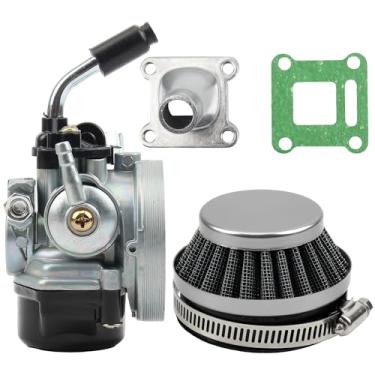 Imagem de Kit de filtro de ar coletor de admissão de carburador refrigerado a água de 2 tempos para quadriciclo 37cc 49cc 50cc 80cc quadriciclo mini bolso Dirt Bike prata