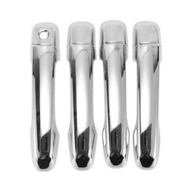 Imagem de Hihaha Acabamento da tampa da maçaneta da porta do carro para Toyota Land Cruiser Prado J150 J200 LC200 2010-2020 | Tampa do puxador da porta lateral | Durável| 1 conjunto prateado