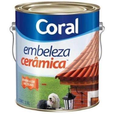 Imagem de Tinta Acrílica Coral Brilho Embeleza Cerâmica 3,6L, Cêramica