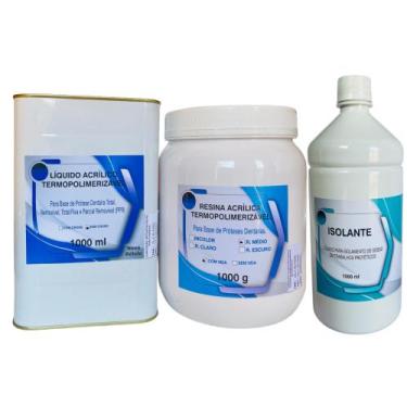 Imagem de Resina Acrílica Rmv Termopolimerizavel 1kg + 1lt + Isolante - WL ODONT