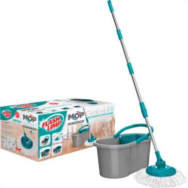 Imagem de Mop Giratorio Fit Flash-Mop5010 - FLASH LIMP, Cinza e Verde