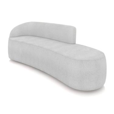 Imagem de Sofá 4 Lugares Orgânico 220 cm Morgan Bouclê Cinza D03 - D`Rossi