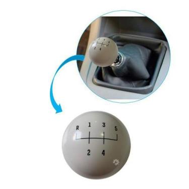 Imagem de Manopla Bola Sinuca 5 Marchas Branca 54mm Ré P/ Frente - Universal