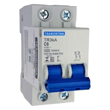 Imagem de Disjuntor Tramontina ''Din'' Bipolar 6A. C - TRAMONTINA ELETRIK