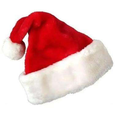 Imagem de Gorro Papai Mamãe Noel Veludo Fantasia Natal Vermelho Luxo - Rio Maste