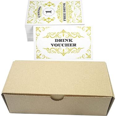 Imagem de RXBC2011 450 bilhetes de bebida grátis, cupons para uma bebida grátis casamento evento de trabalho festa bar fundos ouro