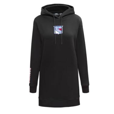 Imagem de Vestido feminino NHL clássico de chenille escovado nas costas com capuz felpudo francês