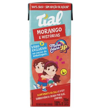 Imagem de SUCO MISTO DE MORANGO E MAÇÃ SEM ADIÇÃO DE AÇÚCAR MARIA CLARA & JP TIAL HISTÓRIAS CAIXA 200ML