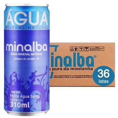 Imagem de Agua Mineral s/ Gás minalba lata 310ml (36 unidades)
