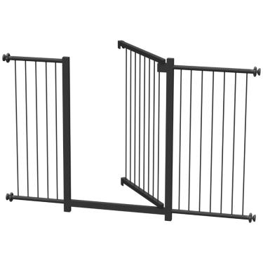 Imagem de Kit grade portãozinho pet bebê divisor ambiente corredor 70 cm 80 cm 95 cm 100 cm 110 cm 123 cm 125 cm até 128 cm preto
