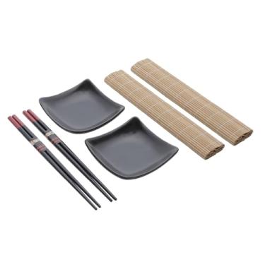 Imagem de LYOR - Conjunto 6 Peças para Sushi de Bambu e Cerâmica Sendai