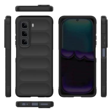Imagem de Capa compatível com Infinix Hot 50 4G, capa para celular TPU macia compatível com Infinix Hot 50 4G X6882 capa preta