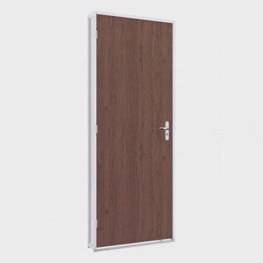 Imagem de Porta de Aço Duraplac 215x75cm Batente de Aço 12cm Riobras