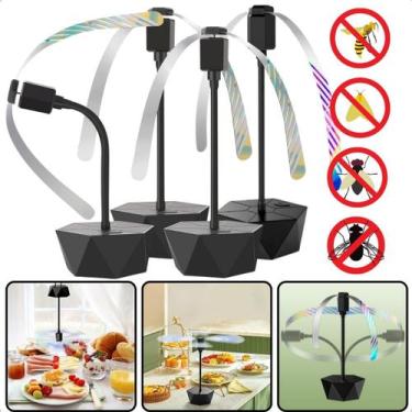 Imagem de Kit 4 Repelente Espanta Mosca Ventilador Mesa Churras Resta - TOP CASA