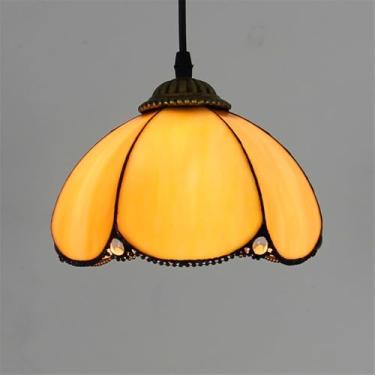 Imagem de OUFULA Luminária pendente contemporânea de vidro colorido, americana, retrô, criatividade, sala de estar, restaurante, quarto, villa, hotel, corredor, café, lustre (Estilo 9)