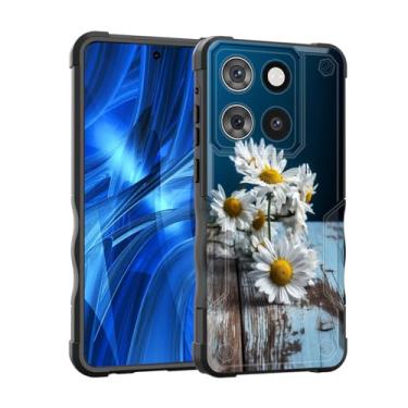 Imagem de EFGWSDER Capa para Moto G Stylus 5G 2025, [camada dupla] [proteção contra quedas de grau militar] Capa resistente à prova de choque para Motorola Moto G Stylus 5G 2025, margarida