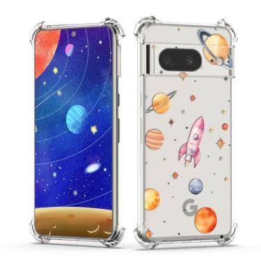 Imagem de XIMIZU Compatível com Google Pixel 8A Capa com Laços Flores, Design de Padrão Floral de Laços Coloridos Animados Mulheres Meninas Adolescentes, Capa Macia à Prova de Choque Proteger Transparente para