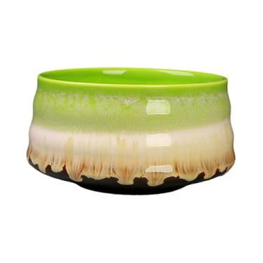 Imagem de ＫＬＫＣＭＳ Cerâmica Matcha Tea Bowl Mistura portátil para mexer matcha Matcha artesanal de porcelana Bowl para o escritório da cozinha de amigos, Estilo 11