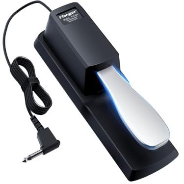 Imagem de Amortecedor universal para pedal Sustain para teclado digital de piano eletrônico, flanger, preto carbono, FTB-004)