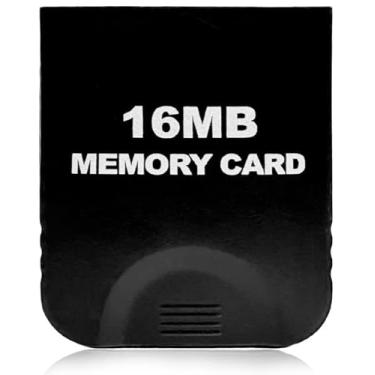 Imagem de OMYZERO Cartão de memória Gamecube de 16 MB (251 blocos) - Armazenamento de alta velocidade para consoles Nintendo Gamecube e Wii, kit de acessórios para jogos (16 MB-preto)