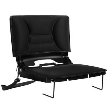 Imagem de VCVCVOF Assento de arquibancada de estádio com suporte de espuma, cadeira de arquibancada extralarga com almofada acolchoada de alta densidade, cadeira de estádio dobrável portátil com almofada de