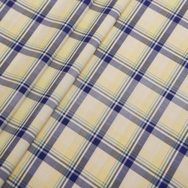 Imagem de The Yard, tecido clássico xadrez de algodão tingido e acetato de seda, adequado para vestidos da moda, camisas, saias, acolchoado e artesanato (8 jardas, grade azul amarelo)