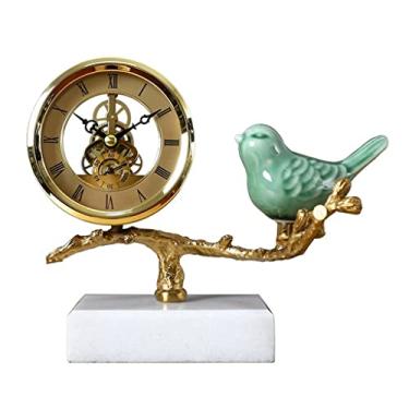 Imagem de Relógios nórdicos, relógios de mesa de quarto, relógios de mesa de sala de estar, decorações de mobiliário doméstico, relógios de mesa (cor: A, Tamanho: 21 * 18 cm)