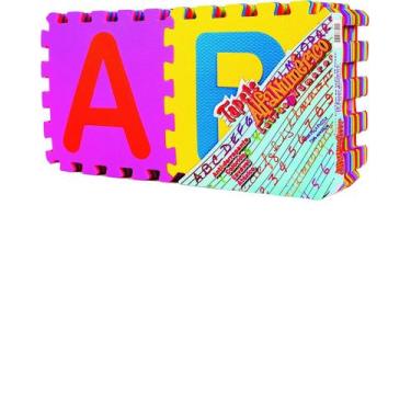 Imagem de Tatame Tapete Infantil Alfanumérico Colorido 36 Peças 29x29cm 8mm - Mi