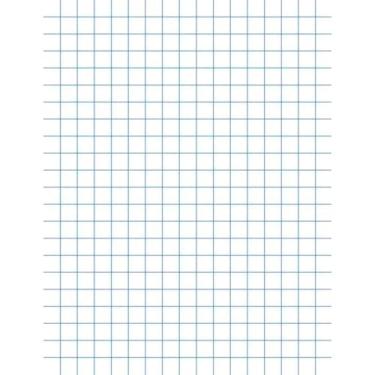 Imagem de School Smart Blocos de papel gráfico com suporte de compensado com régua de 1,27 cm – 21,50 cm x 28 cm – dúzia – Branco