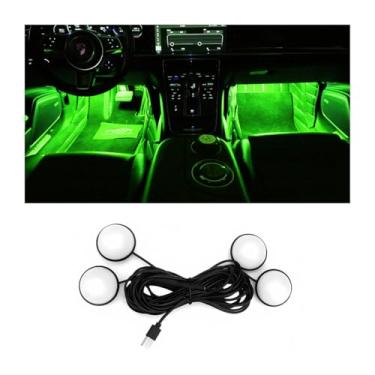 Imagem de BESULEN Luzes LED para interior de carro, kit de luz neon ambiente automotivo com porta USB, acessórios de carro, presentes para homens e mulheres, luzes de decoração 4 em 1 para carro, jardim, casa,