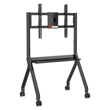 Imagem de Suporte de quadro inteligente para quadro branco interativo de 119 a 165 cm, quatro rodas com trava, design para o escritório moderno ou sala de aula