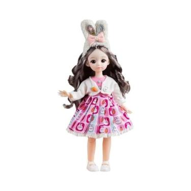 Imagem de Conjunto Completo de Boneca BJD 12 Polegadas - com Roupas, Olhos 3D, C