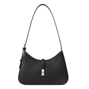 Imagem de Bolsa de ombro CLUCI para mulheres em material vegano preta