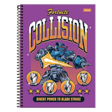Imagem de Caderno Univ 10 Matérias 160F Fortnite Collision Foroni