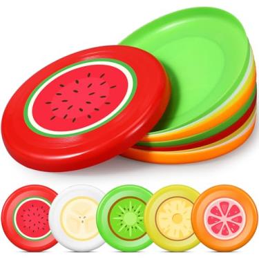 Imagem de VercanMonth Pacote com 10 discos voadores infantis para treinamento ao ar livre, discos voadores interativos a granel para crianças, adultos, cães, para praia, jogos, esportes, festas, lembrancinhas