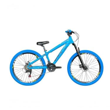Imagem de Bicicleta Aro 26 Gta Rebel Azul Câmbios Shimano Com Pneu Azul