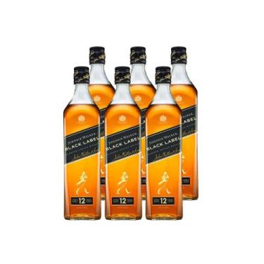 Imagem de COMBO WHISKY JOHNNIE WALKER Black Label 1L - 6 unidades