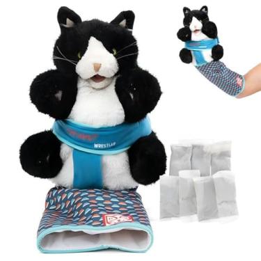 Imagem de Castrap Wrestler Cat, 2025 Novo Fantoche De Mão De Gato De Pelúcia Macio - Brinquedo De Gatinho Interativo Para Brincar, Ligar E Diversão Interior, Aliviar Jogos Chatos