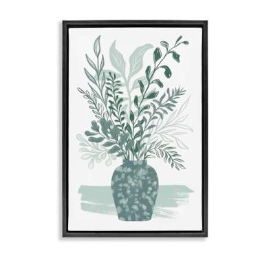 Imagem de Stupell Industries Vaso de cozinha verde moldura preta flutuante, arte de parede, design de Martina Pavlova, 43 x 63 cm